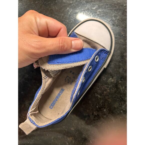 Converse Chuck All Star Toddler Low Top Sneakers Shoes Blue and Gray Size 8 - Picture 7 of 8